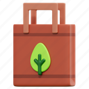 recycle, bag, eco, paper, commerce, and, shopping, ecology, environment, 3d 