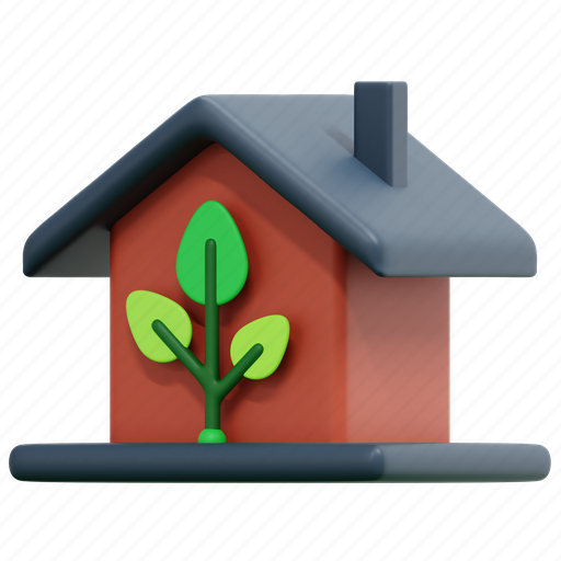 Eco, house, home, ecology, and, environment, ecologic 3D illustration - Download on Iconfinder
