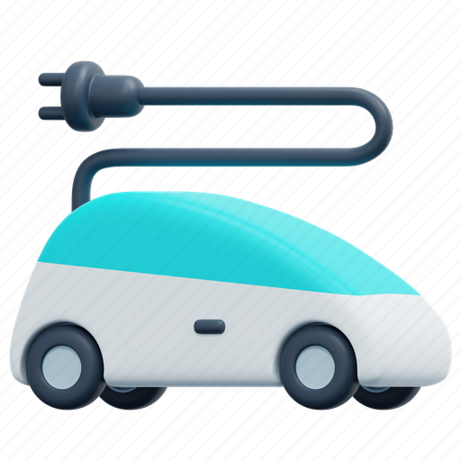 Hybrid, car, eco, electric, vehicle, transportation, green 3D illustration - Download on Iconfinder