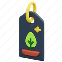 eco, tag, sustainable, recycle, sign, green, environment, ecology, 3d 