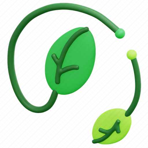 Leaf, plant, nature, environment, eco, ecology, green 3D illustration - Download on Iconfinder