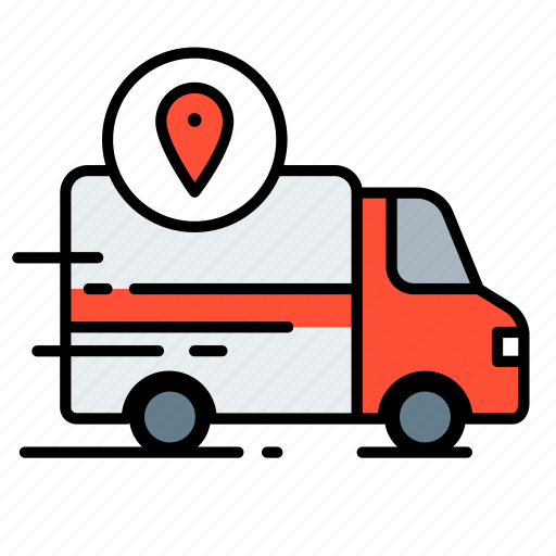 Delivery, ecommerce, location, logistic, package, shipping, truck icon - Download on Iconfinder