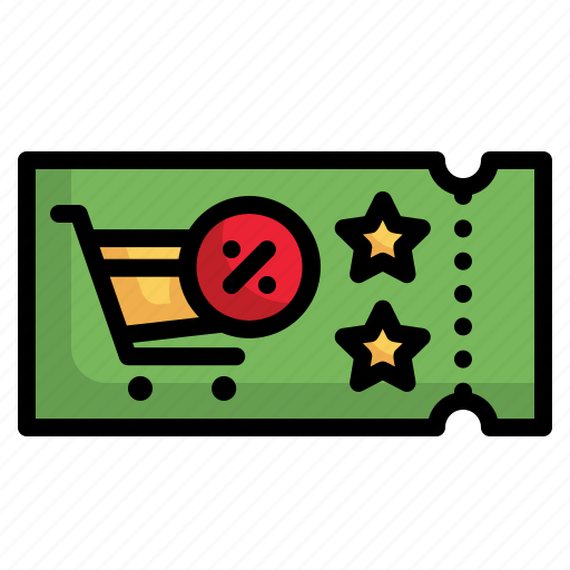 Gift voucher, commerce and shopping, voucher, offer, coupon, sale, discount icon - Download on Iconfinder