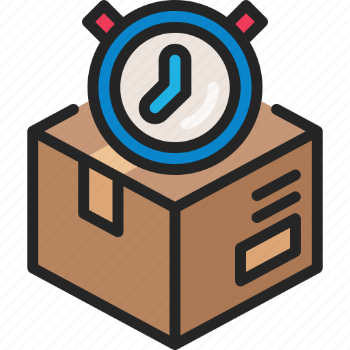 Delivery, time, logistic, clock, cargo, wait, shipping icon - Download on Iconfinder