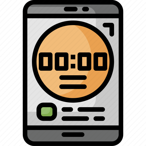 Alarm, clock, time, electronics, mobile, phone, communications icon - Download on Iconfinder