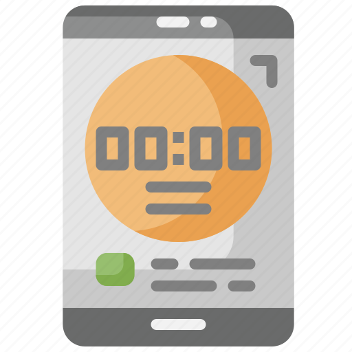 Alarm, clock, time, ui, electronics, mobile, phone icon - Download on Iconfinder