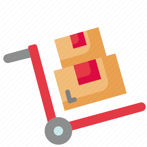 Trolley, cart, transport, delivery, boxes, logistics, packages icon - Download on Iconfinder