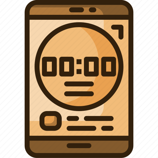 Alarm, clock, ui, electronics, mobile, phone, communications icon - Download on Iconfinder