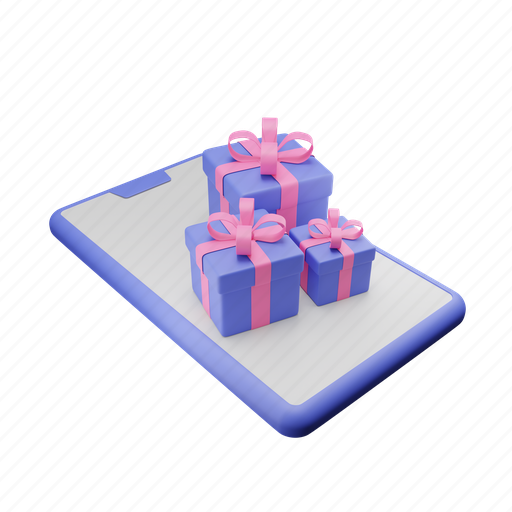Smartphone, package, delivery, gift boxes 3D illustration - Download on Iconfinder