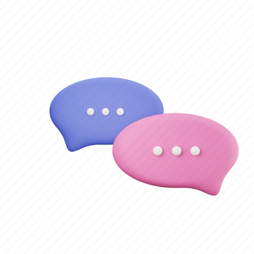 Chat, communication, bubble, conversation 3D illustration - Download on Iconfinder