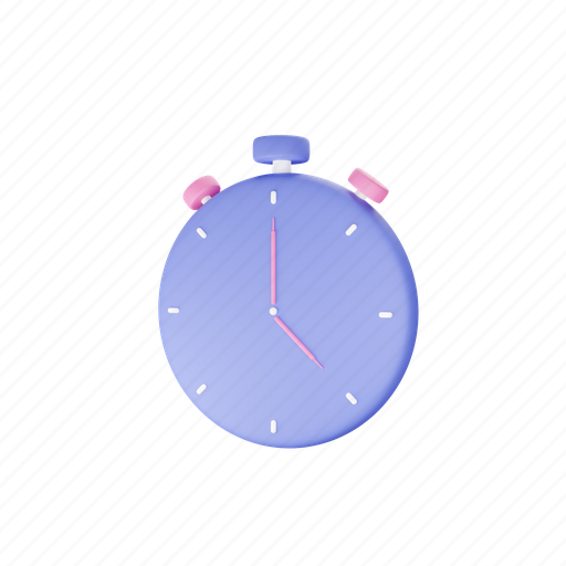 Clock, time, stopwatch, countdown timer, watch 3D illustration - Download on Iconfinder