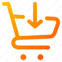shopping, cart, add, to, arrow, down, shop