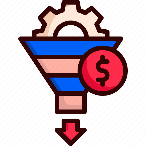 Marketing funnel, business and finance, conversion, filtering, management, gear, marketing strategy icon - Download on Iconfinder