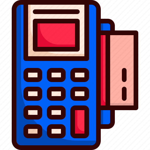 Payment terminal, pos terminal, card reader, card machine, business and finance, payment method, dc icon - Download on Iconfinder