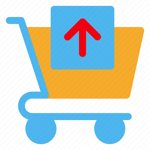 Cart, commerce, upload, sell, trolley icon - Download on Iconfinder