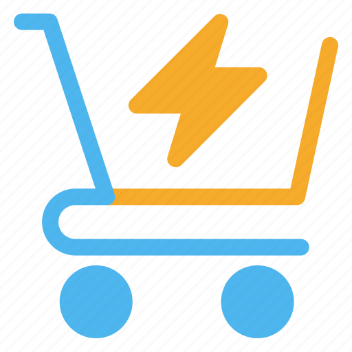 Flash, sale, trolley, ecommerce, shopping, promotion icon - Download on Iconfinder