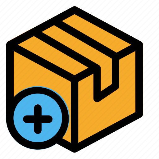 Add, shipping, plus, box, delivery icon - Download on Iconfinder