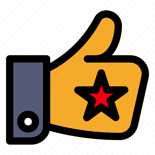 Thumb, like, star, ecommerce, good icon - Download on Iconfinder