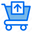 cart, commerce, upload, sell, trolley 