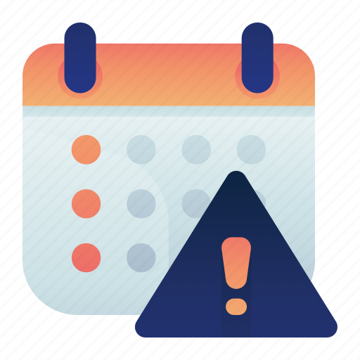 Alert, calendar, date, deadline, warning icon - Download on Iconfinder