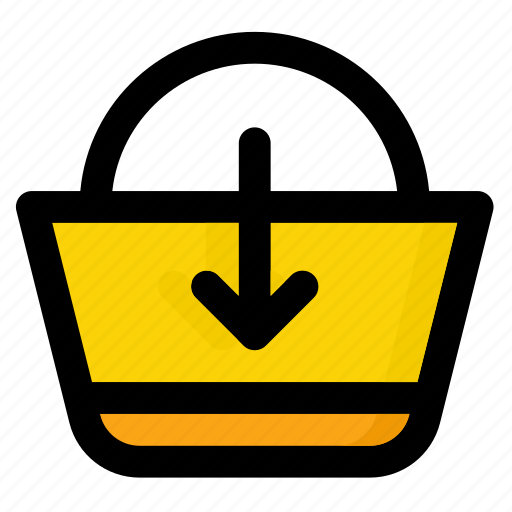 Add, arrow, down, basket, cart, ecommerce, purchase icon - Download on Iconfinder