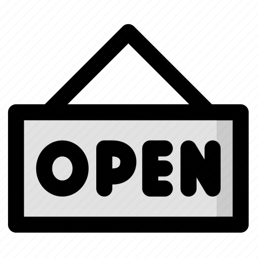 Open, shop, sign, store, hours, online, shopping icon - Download on Iconfinder