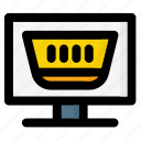 online, shopping, bag, cart, ecommerce, store, shop, computer, monitor