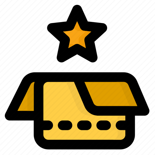Premium, box, star, ecommerce, order, package, shopping icon - Download on Iconfinder