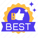 best seller, thumbs up, best, badge, award, recommended, like