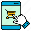 mobile, shopping, online, shop, cart, order, buy, click 
