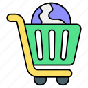 global market, online shopping, shopping cart, international, shopping trolley, business, shopping