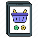 mobile basket, shop, buy, delivery service, basket, ecommerce, store