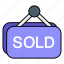 sold board, signaling, sold, sale, property, shopping, store 