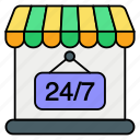 shop 24/7 open, minimarket, store, 24 hour service, commerce and shopping, shop, ecommerce