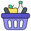 basket, ecommerce, shopping, furite basket, buy, store, grocery basket, supermarket 