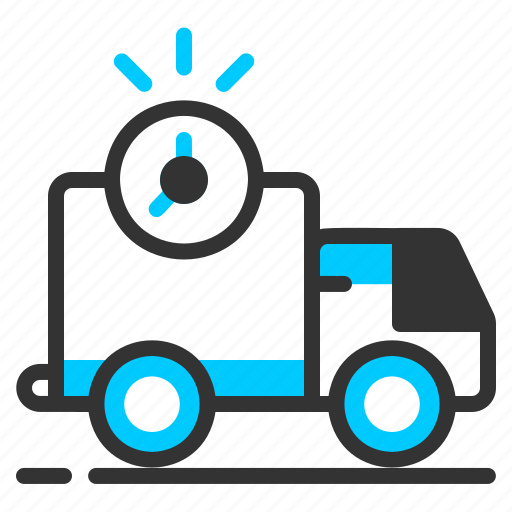 Delivery, truck, car, time, cargo, courier icon - Download on Iconfinder
