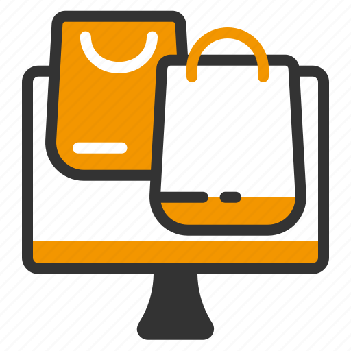 Online, shop, shopping, bag, computer, ecommerce icon - Download on Iconfinder