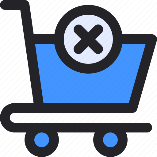 Cart, trolley, delete, shopping, store icon - Download on Iconfinder