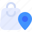 shopping, bag, pin, store, location 