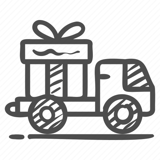 Present, gift, delivery, truck, car, cargo, package icon - Download on Iconfinder