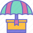 protection, box, umbrella, delivery, logistic