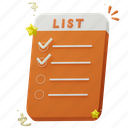 list, checklist, social, paper, page, network, menu, navigation, letter 