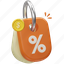 percent, sale, rate, letter, percentage, heart, shopping, mail, ecommerce 