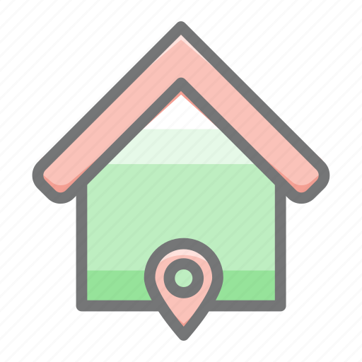 House pin, home location, real estate, property, housing, maps, navigation icon - Download on Iconfinder