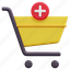 shopping, cart, supermarket, online, shop, commerce, store, and, 3d 