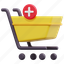 shopping, cart, supermarket, online, shop, commerce, store, and, 3d 