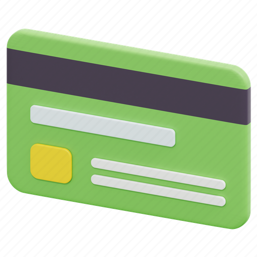 Credit, card, pay, debit, payment, method, commerce 3D illustration - Download on Iconfinder