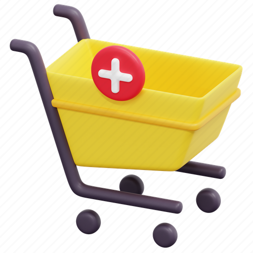 Shopping, cart, supermarket, online, shop, commerce, store 3D illustration - Download on Iconfinder