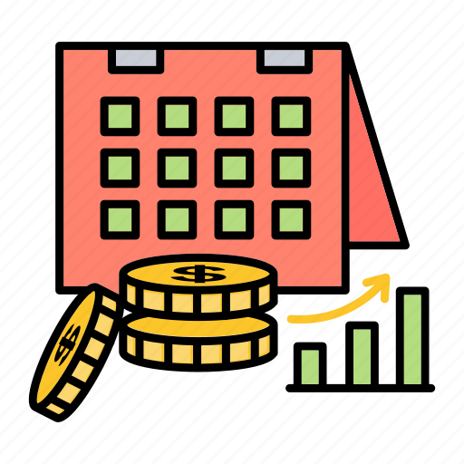 Calendar, graph, growth, income, monthly, profit, schedule icon - Download on Iconfinder