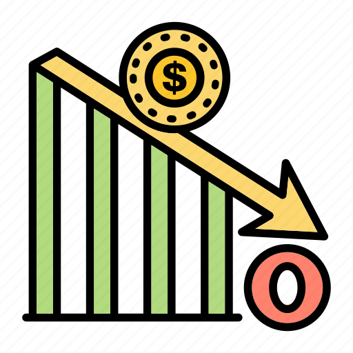 Currency, downturn, economic, graph, money icon - Download on Iconfinder